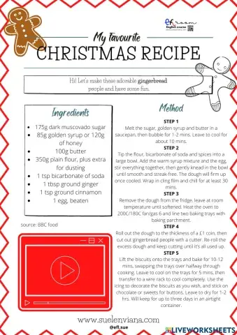 Gingerbread men recipe