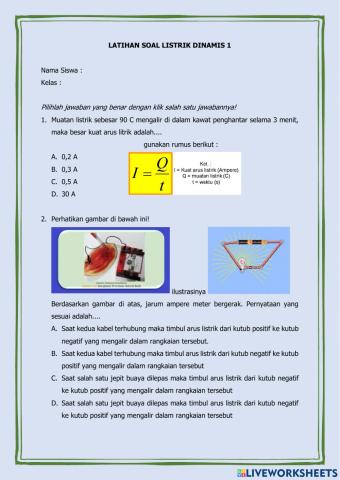 Latihan Soal Listrik Dinamis 1