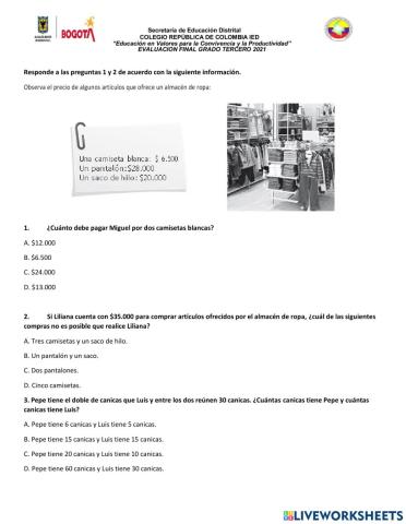 Evaluacion final matematicas
