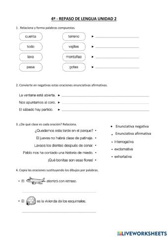 Repaso tema 2 lengua