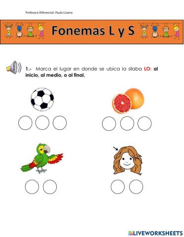 Fonemas L Y S