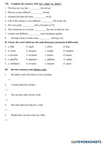 TA7 - Passive voice + Pronunciation Unit 4