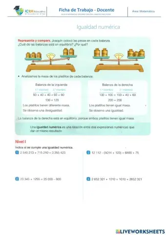 Igualdades numéricas