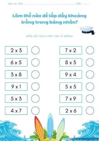 Toán luyện tập phép chia- nhép nhân