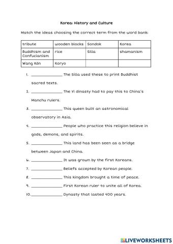 Korea: History and Culture