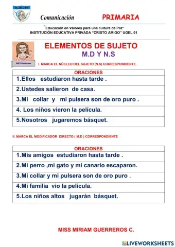 Elementos del sujeto