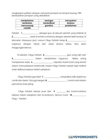 Bahasa Melayu Tahun 3