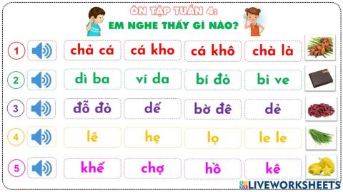 PHIẾU ÔN TẬP NGHE TUẦN 4