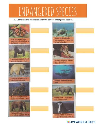 Endangered species