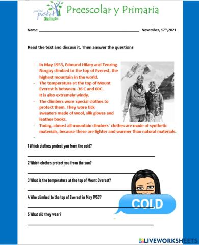 Reading comprehension