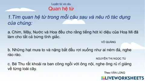 Quan hệ từ
