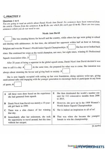 Form 4 Gapped Text Practice