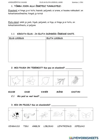 Elus ja eluta loodus