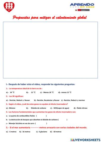 Calentamiento global y acciones para mitigarlo