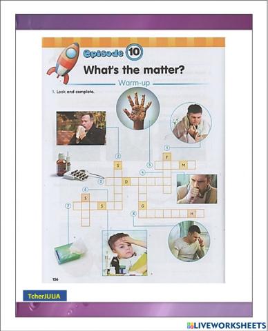 Y4 TBp 156 Eoisode 10 Whats the matter Crossword Writing