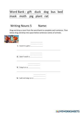 Writing Nouns  5
