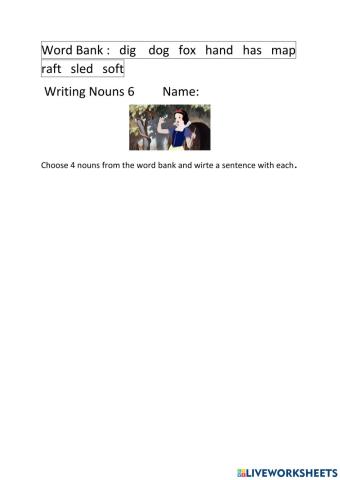 Writing Nouns 6