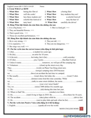 Grade 8- Unit 5 (cont)