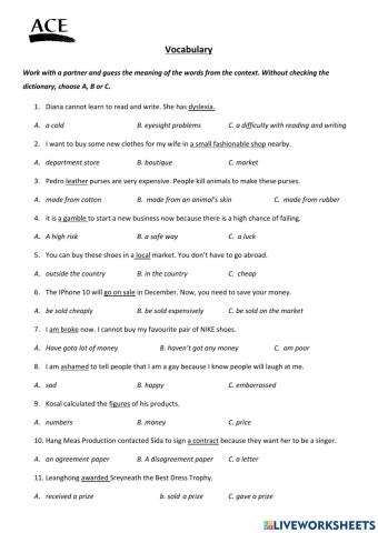 Pre-teach vocabulary (7A p.17