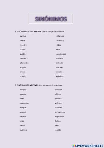 Sinonimos