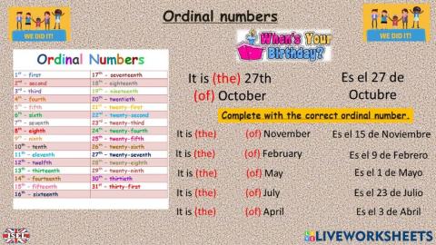 OrdinalNumbers