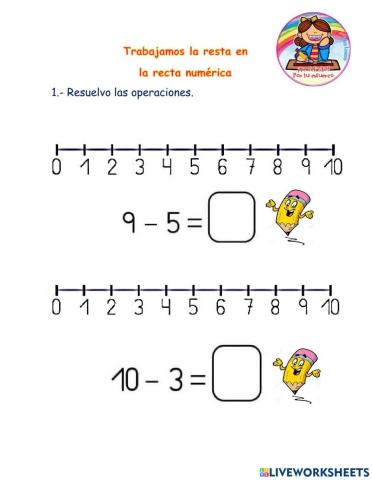 Suma y resta en recta numerica
