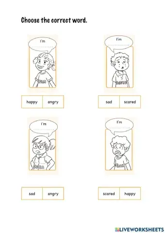 Choose the correct feeling.