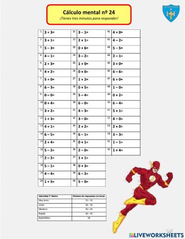 24. Cálculo mental