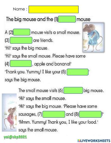 The big mouse and the small mouse