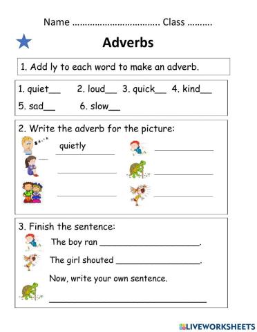 Adverbs ly - easy