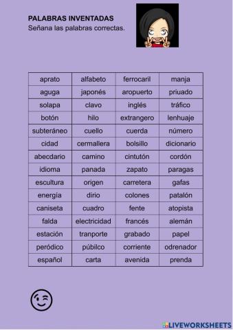 Palabras inventadas N3 07