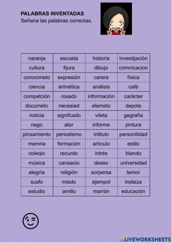 Palabras inventadas N3 08