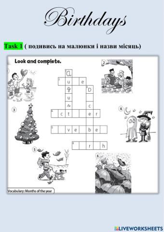 Months ( Quick minds 3 ) Birthdays