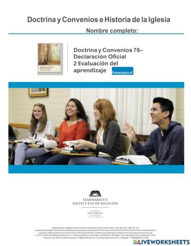 Evaluación de DyC 2do Ciclo