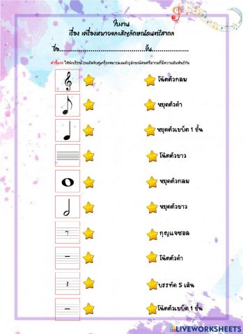 เครื่องหมายและสัญลักษณ์ดนตรีสากล ป.4