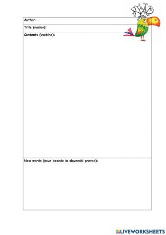 Reading journal page 6