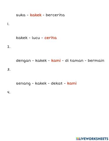 susun kata tentang kakek