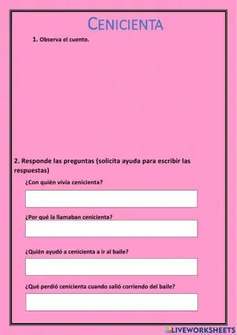 Cenicienta. Responder preguntas