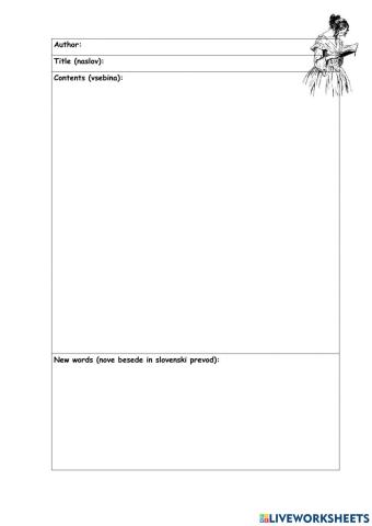 Reading journal page 9