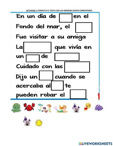 Close del cuento el pulpo y la sirena