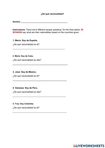 De donde eres 7A 8.11.21