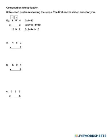 Multiplication with Regrouping
