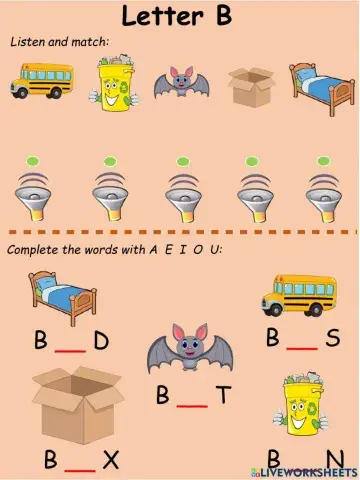 Consonants: Letter B+vowels