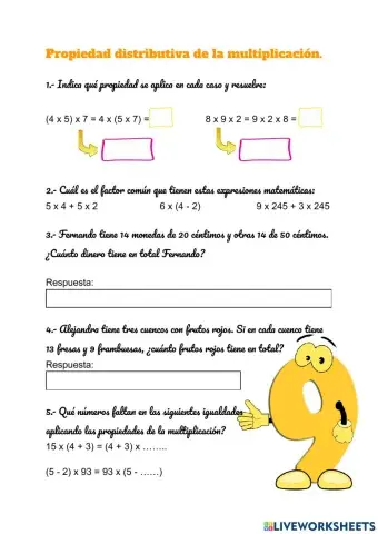 Propiedades de la multiplivcación