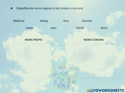 Noms propis o comuns.