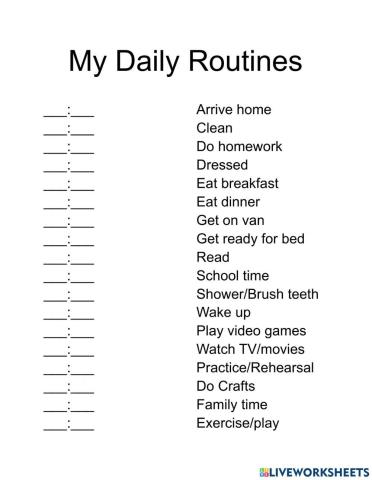 My Daily Routine