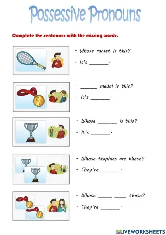 Possessive pronouns - At the club - Rooftops 6 Unit 1