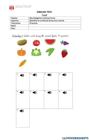 Unit 4 test 3rd grade