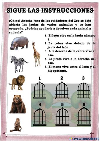 ¡Devuelve a los animales a sus jaulas!