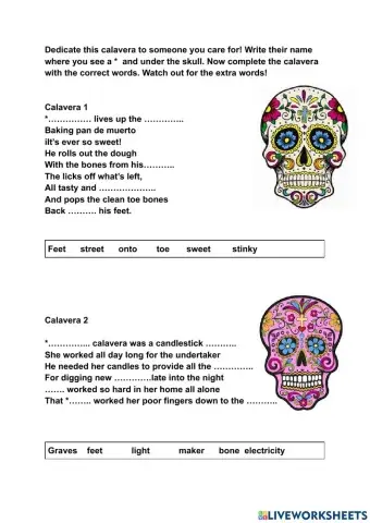 Una calavera literaria